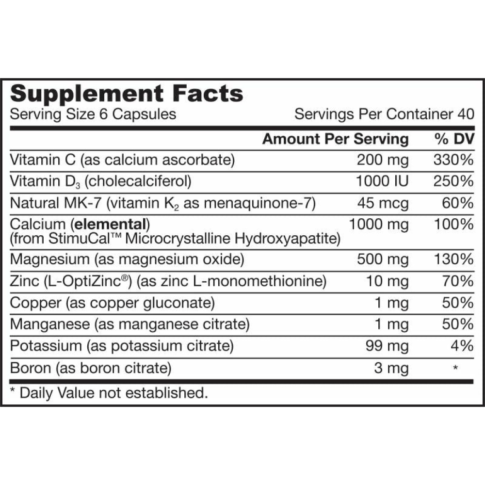 Jarrow Formulas Bone-Up - 240 Capsules Supplement Facts