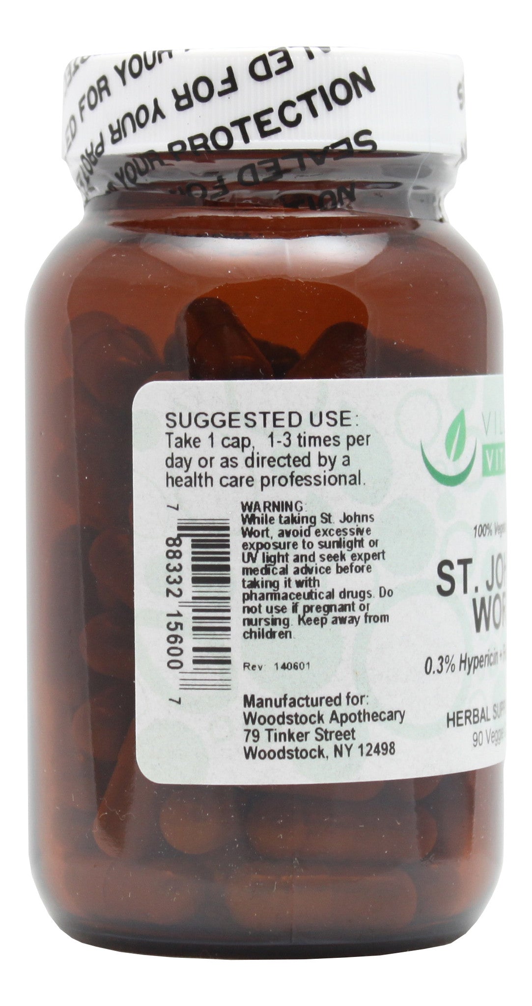 Village Vitality St. John's Wort - 90 Capsules Supplement Facts