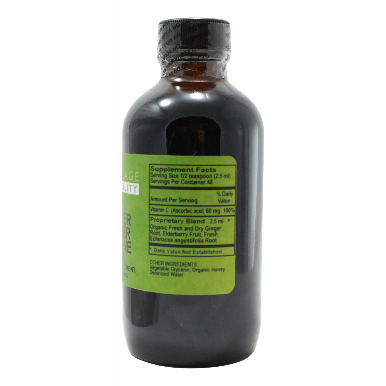 Ginger Zinger Immune Syrup - 4 oz Liquid Supplement Facts
