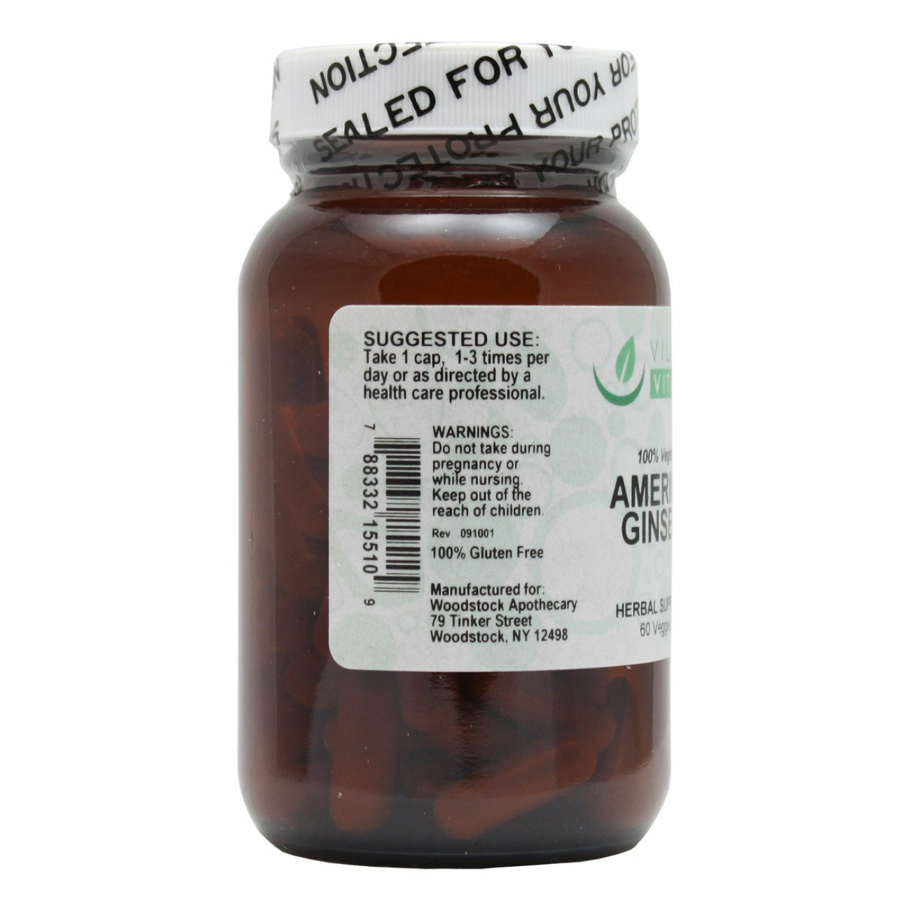 American Ginseng - 60 Capsules - Info