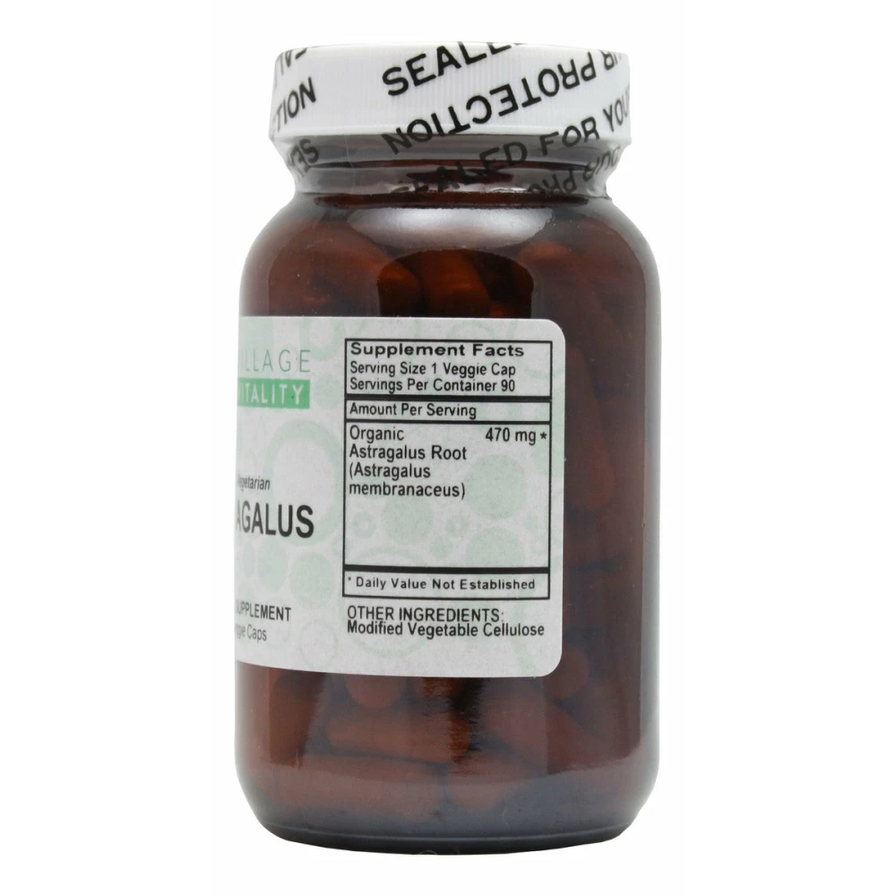 Astragalus Root - 90 Capsules - Supplement Facts