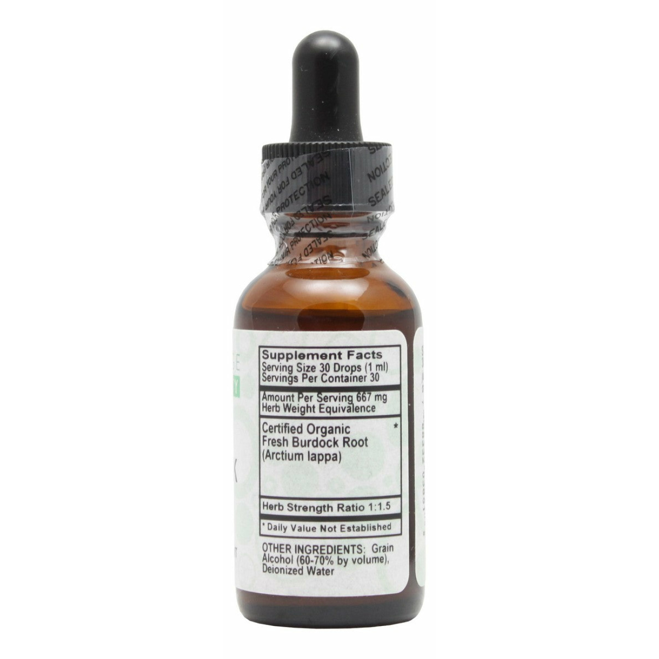 Burdock- 1 oz Liquid- Supplement Facts