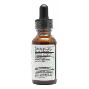 Burdock- 1 oz Liquid- Supplement Facts
