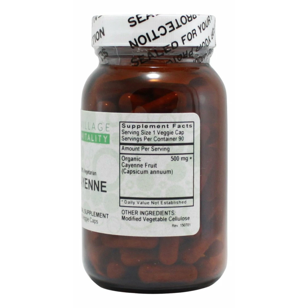 Cayenne - 90 Capsules - Supplement Facts