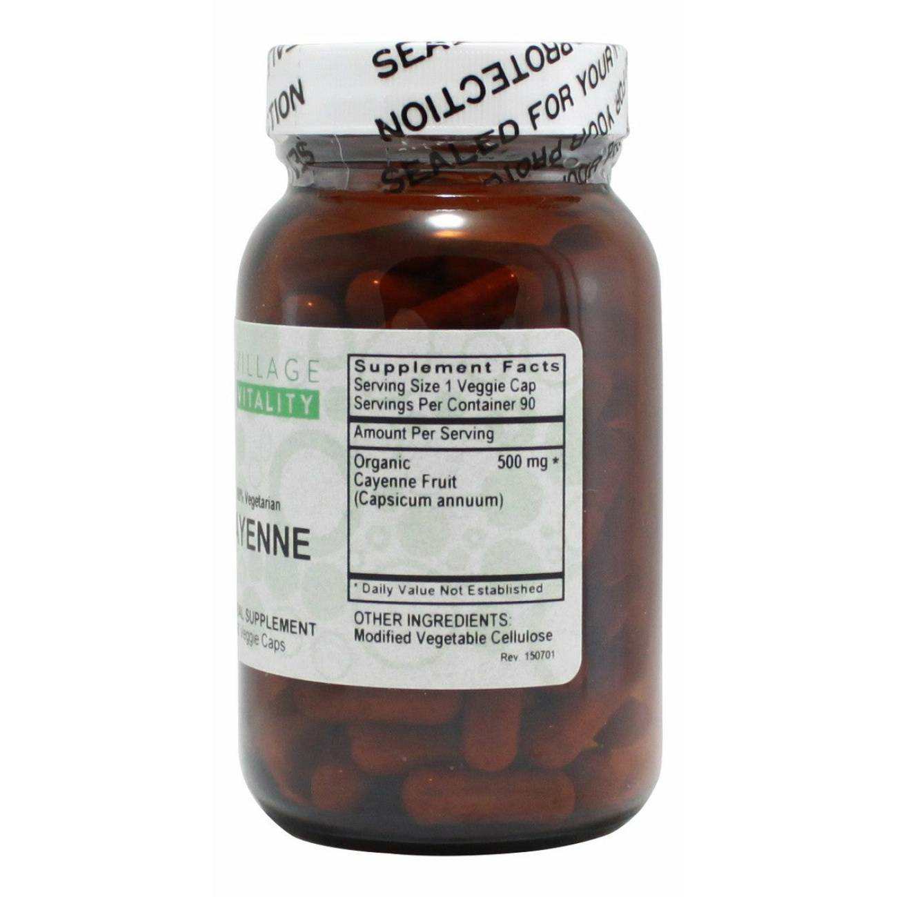 Cayenne - 90 Capsules - Supplement Facts
