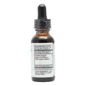 Chaste Tree Berry - 1 oz Liquid - Supplement Facts