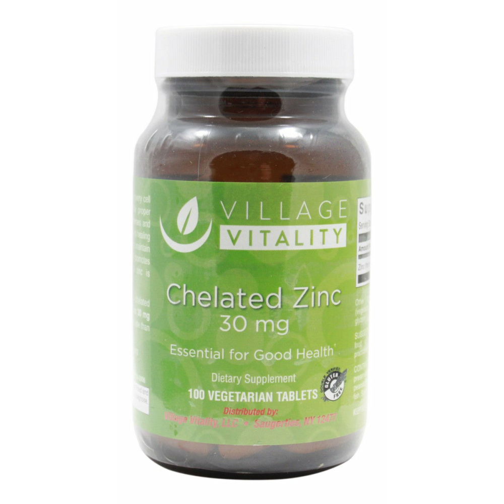 Chelated Zinc 30 mg - 100 Tablets -  Front
