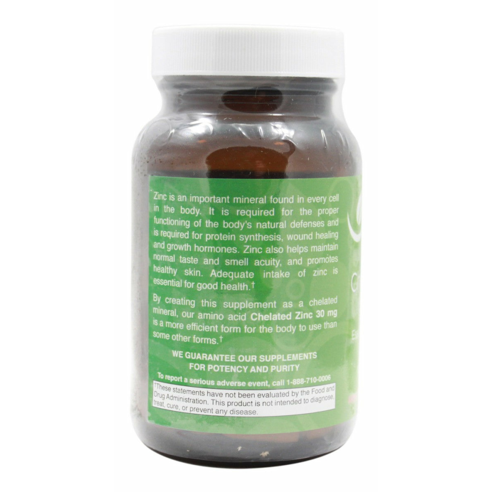 Chelated Zinc 30 mg - 100 Tablets - Information