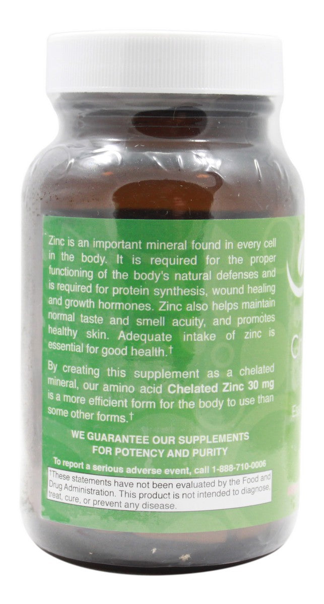 Chelated Zinc 30 mg - 100 Tablets - Information