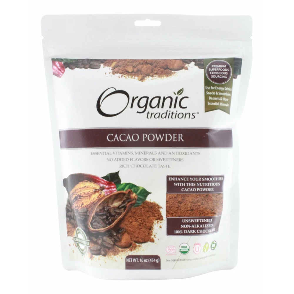 Cacao Powder - 16 oz - Front