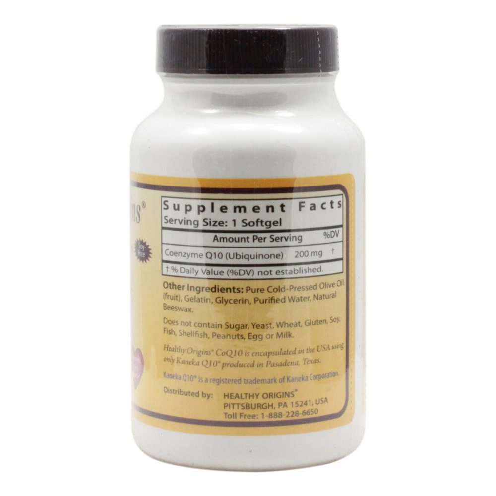 CoQ10 200 mg - 60 Softgels - Supplement Facts