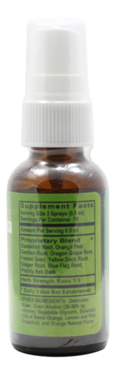 Digestive Bitters Citrus - 1 oz Spray - Supplement Facts