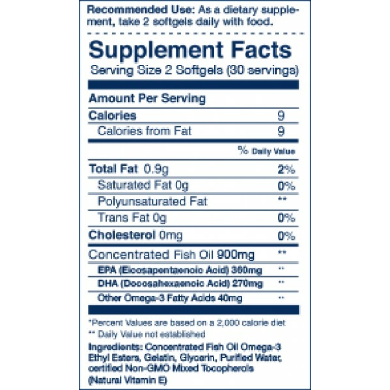 Easy Swallow Minis - 60 Softgels - Supplement Facts