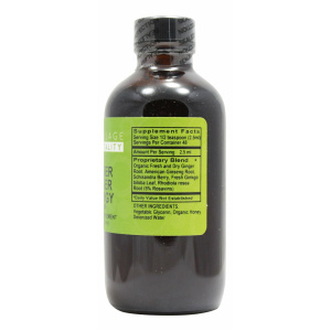 Ginger Zinger Energy Syrup - 4 oz Liquid - Supplement Facts