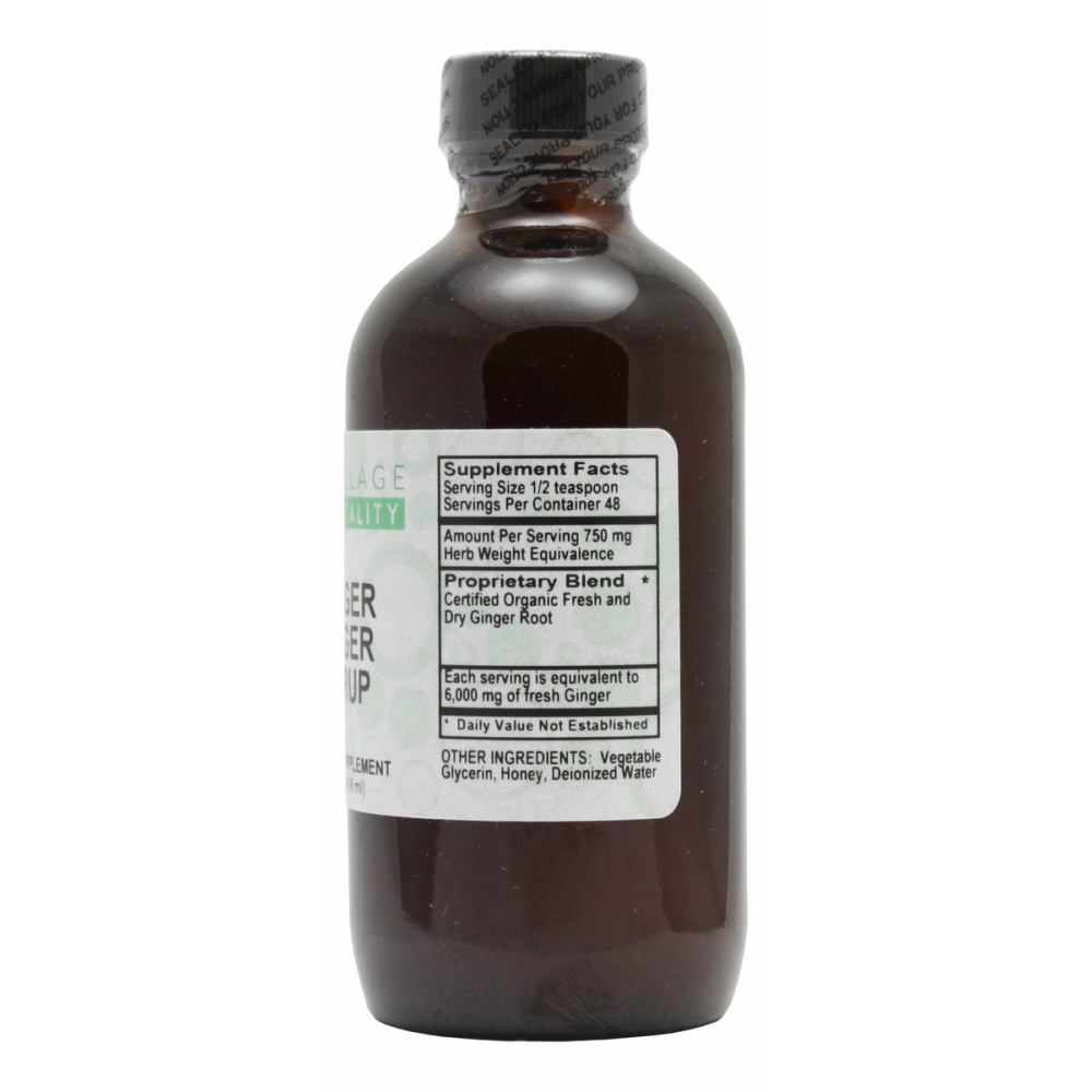 Ginger Zinger Syrup - 4 oz Liquid - Supplement Facts