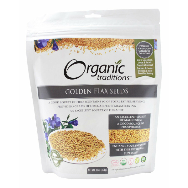 Golden Flax Seeds - 16 oz - Front
