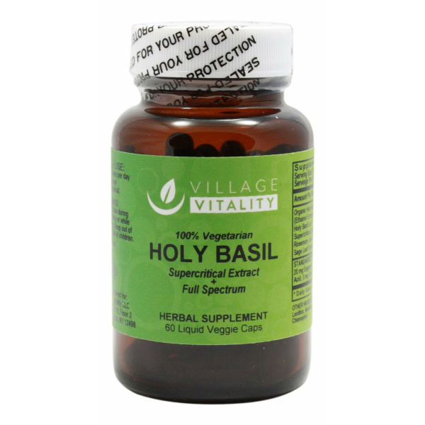 Holy Basil (Supercritical Extract and Full Spectrum) - 60 Liquid Caps - Front