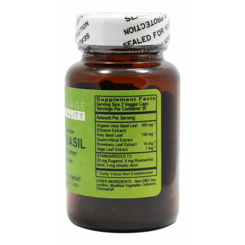 Holy Basil (Supercritical Extract and Full Spectrum) - 60 Liquid Caps - Supplement Facts