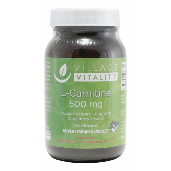 L-Carnitine 500 mg - 60 Capsules - Front