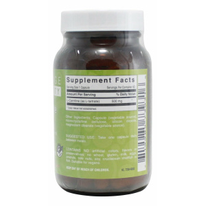 L-Carnitine 500 mg - 60 Capsules - Supplement Facts