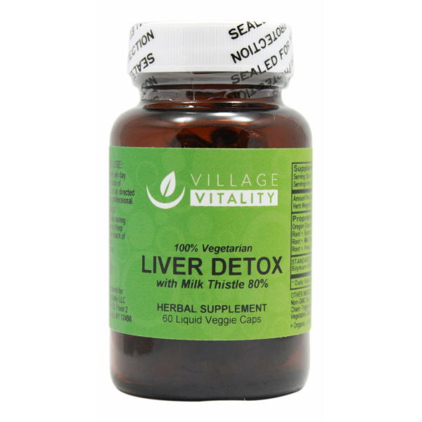Liver Detox with Milk Thistle 80% - 60 Capsules - Front