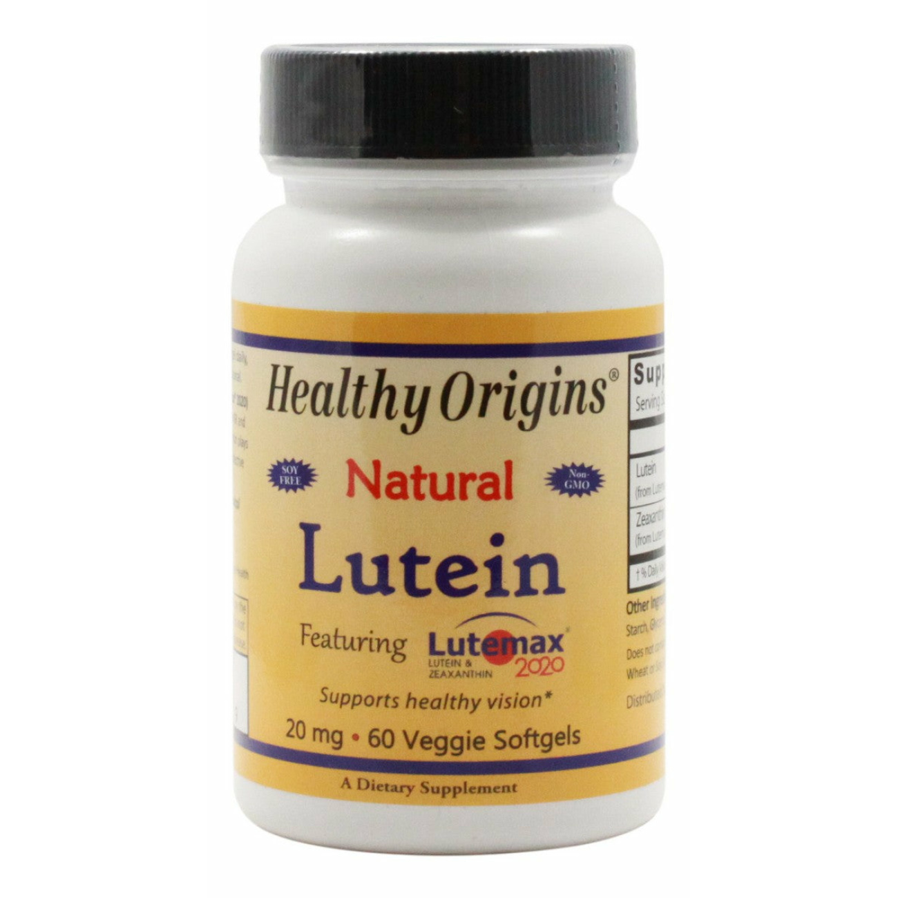 Lutein 20 mg - 60 Softgels - Front