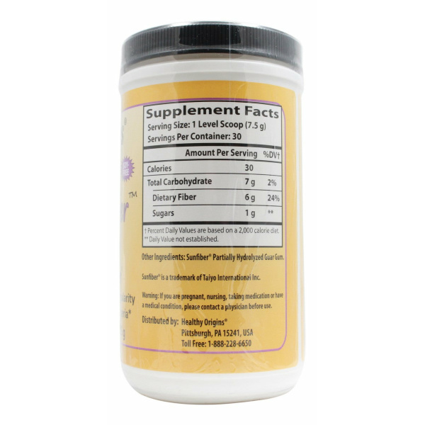 Natural Healthy Fiber - 7.9 oz Powder - Supplement Facts