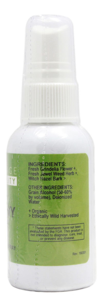 Oak and Ivy Itch Relief Spray - 2 oz Liquid - Supplement Facts
