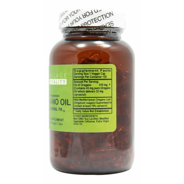 Oregano Oil - 120 Capsules - Supplement Facts
