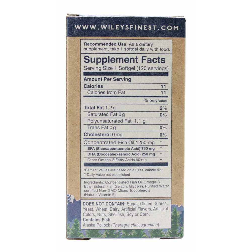 Peak EPA - 120 Softgels  - Supplement Facts