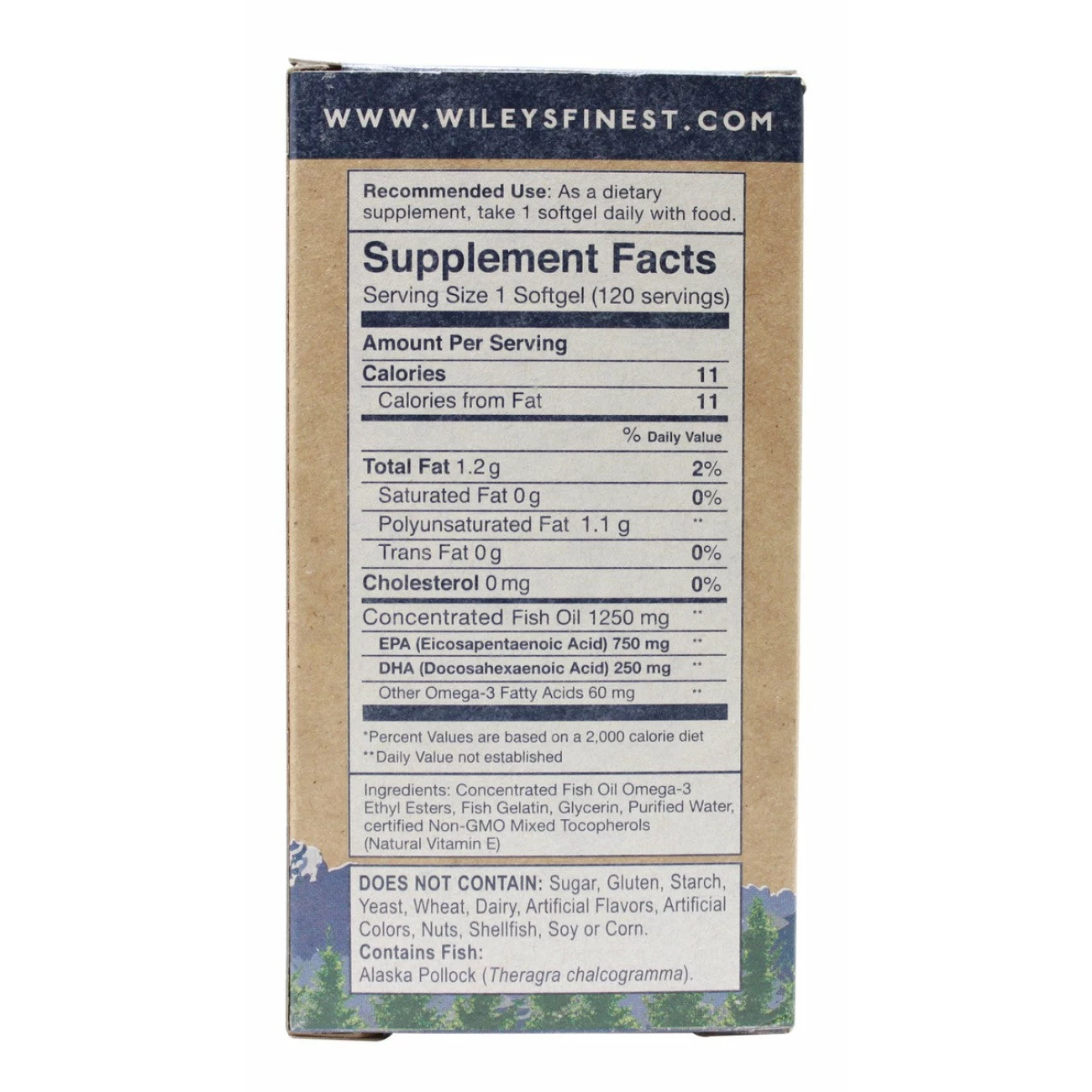 Peak EPA - 120 Softgels  - Supplement Facts