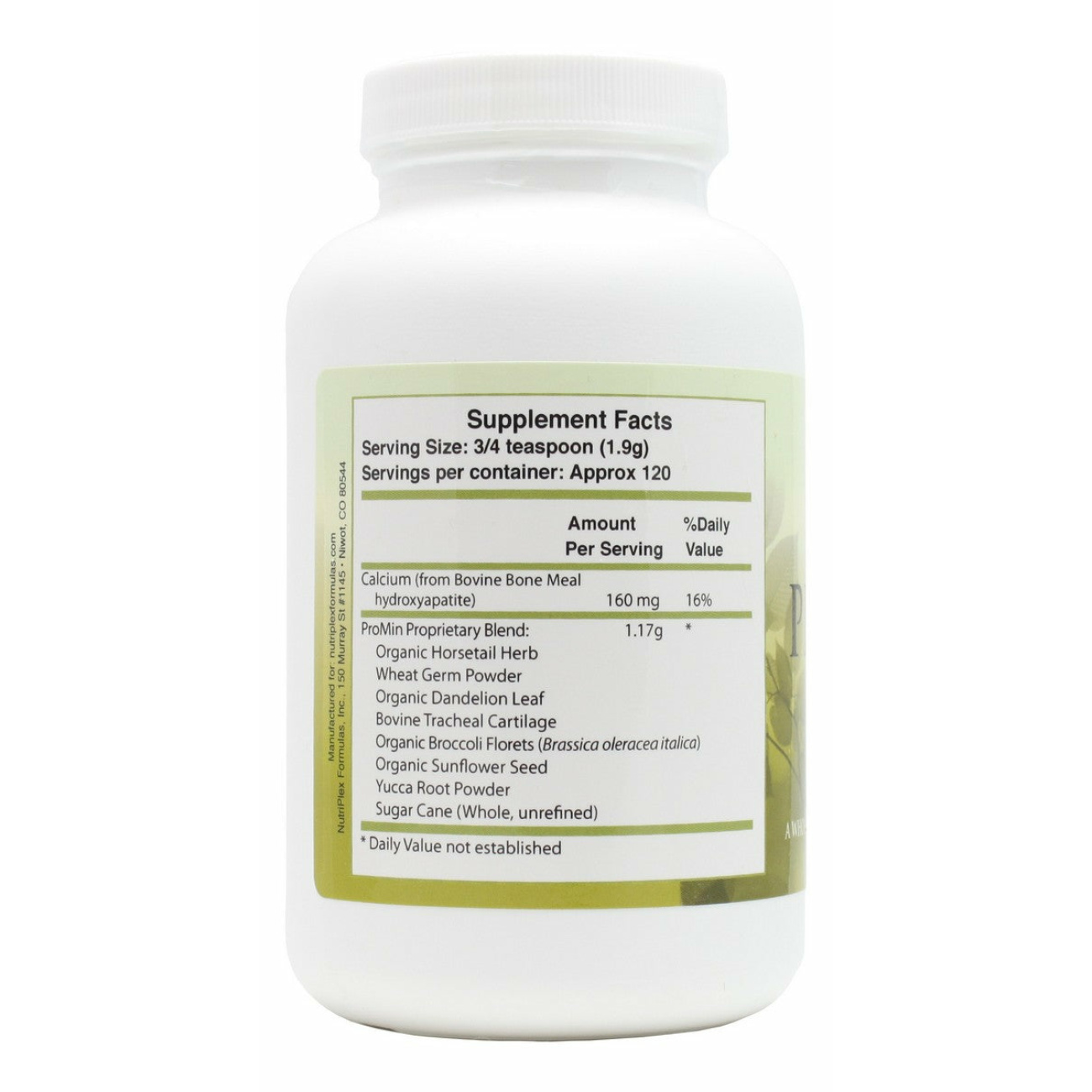 Promin Complex - 8 oz Powder - Supplement Facts