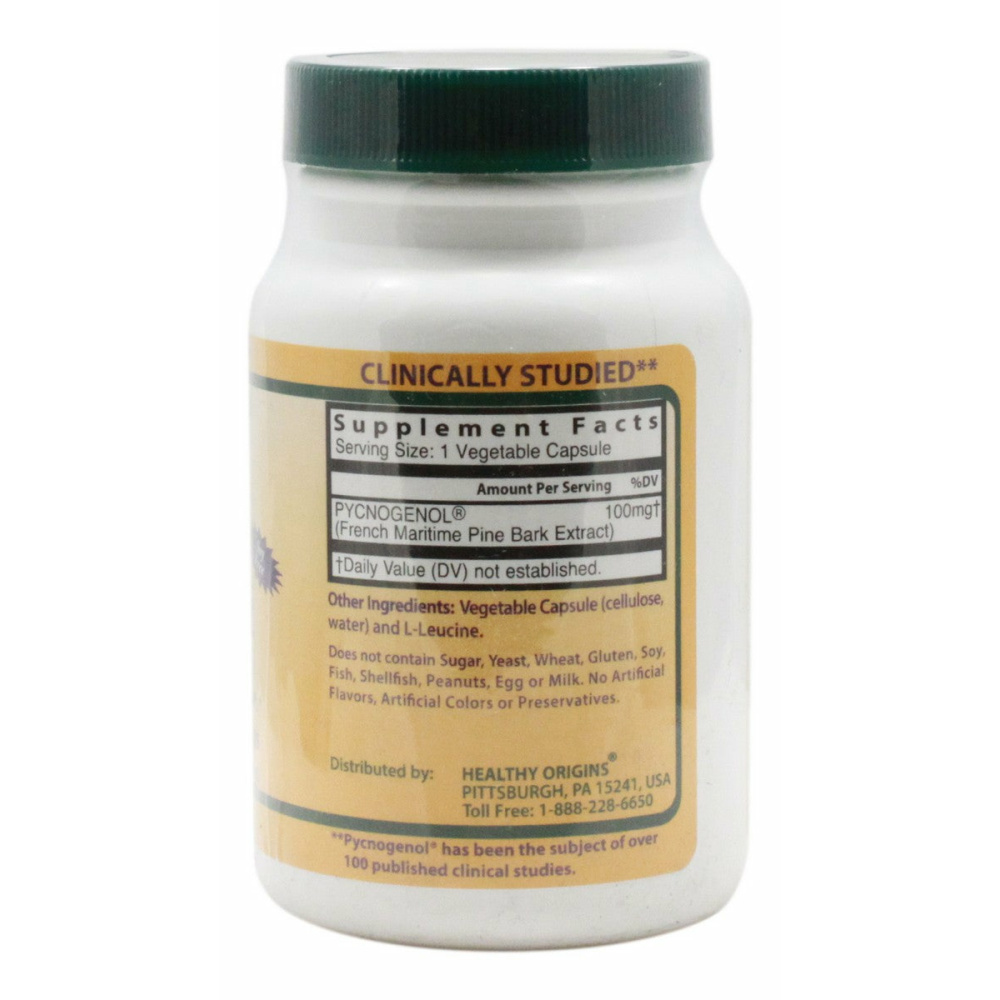 Pycnogenol 100 mg - 60 Capsules - Supplement Facts
