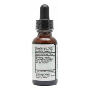 Rhodiola (5% Rosavins) - 1 oz Liquid - Supplement Facts