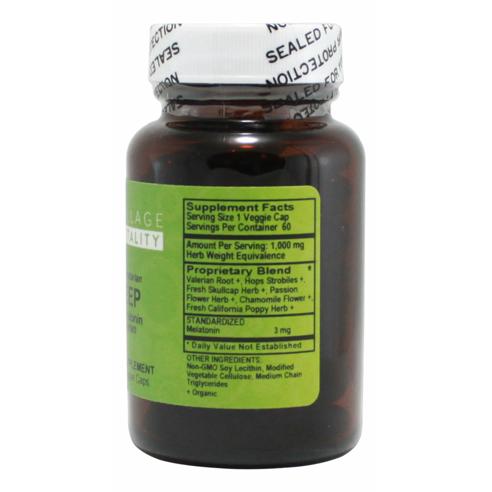 Sleep (with Valerian & Melatonin) - 60 Capsules - Supplement Facts
