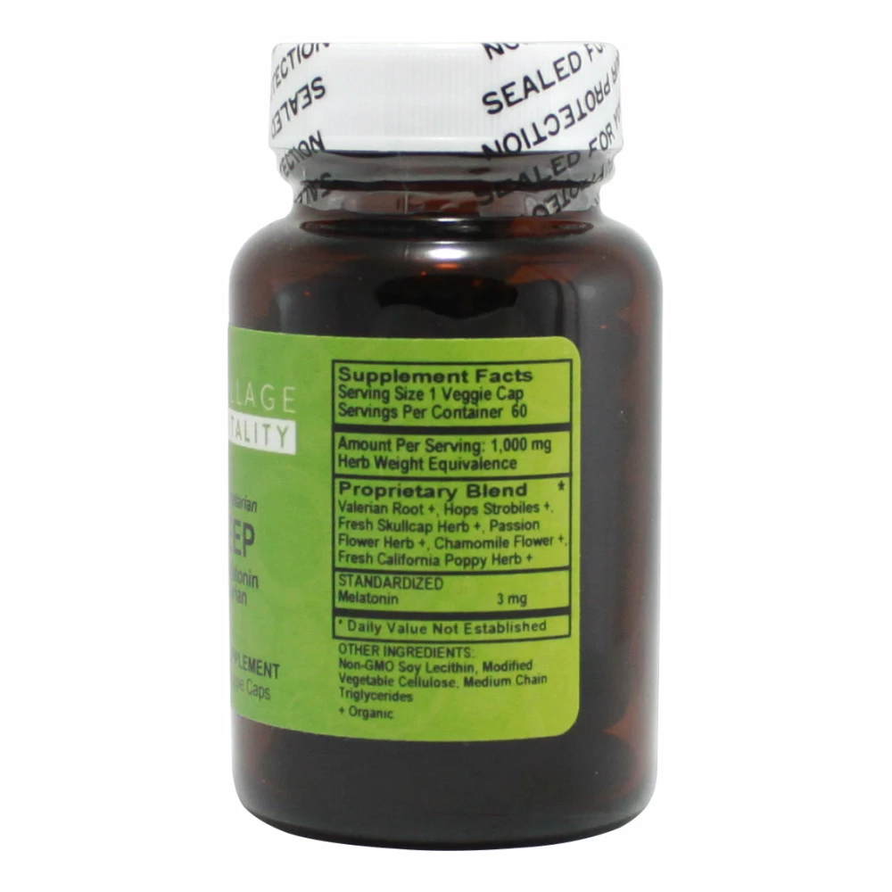 Sleep (with Valerian & Melatonin) - 60 Capsules - Supplement Facts