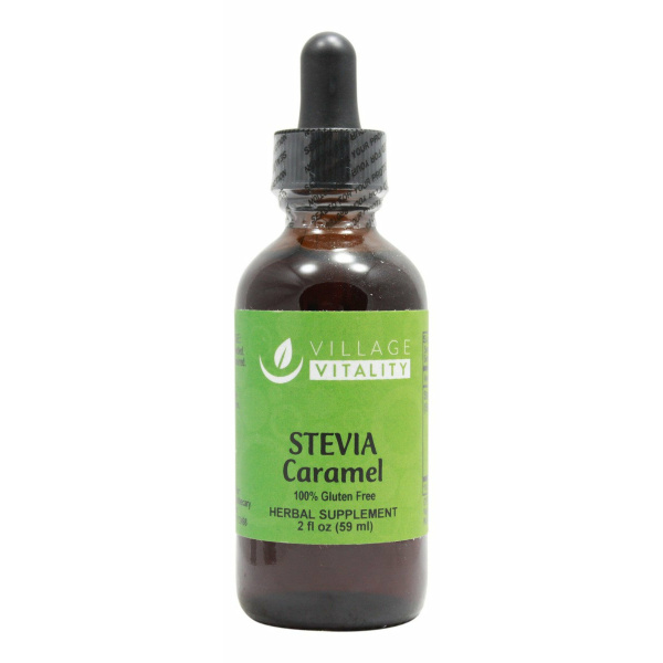 Stevia Caramel Flavor - 2 oz Liquid - Front