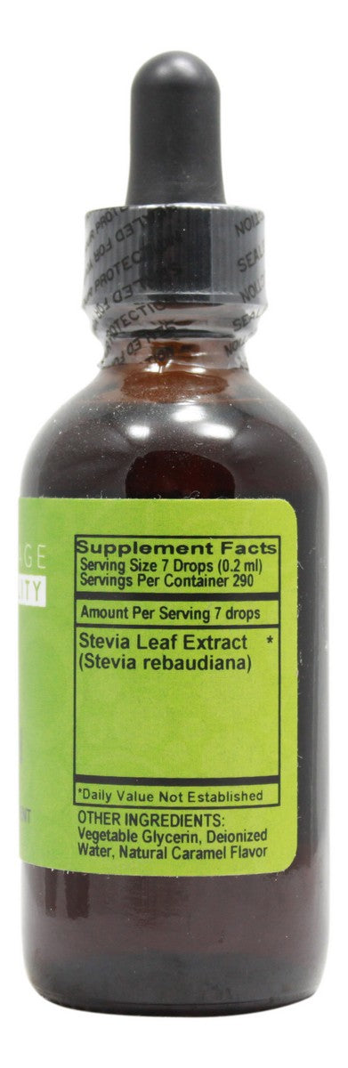 Stevia Caramel Flavor - 2 oz Liquid - Supplement Facts