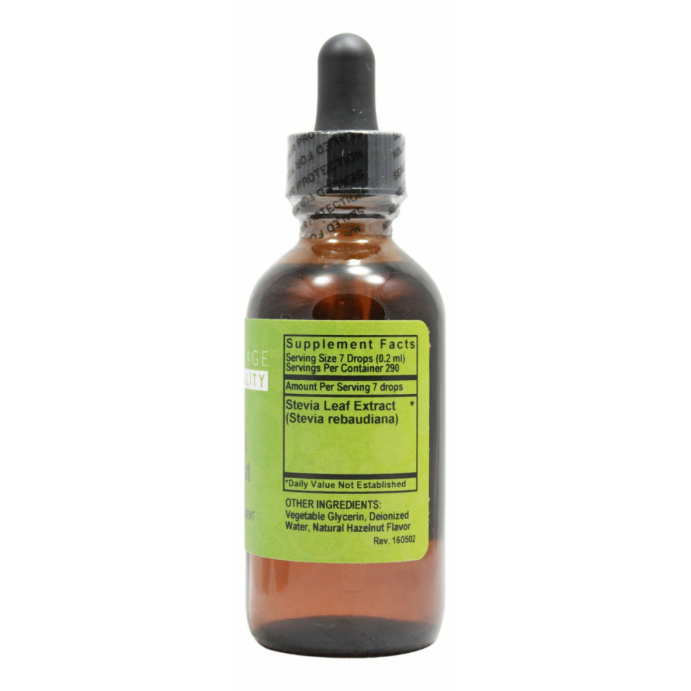 Stevia Hazelnut Flavor - 2 oz Liquid - Supplement Facts