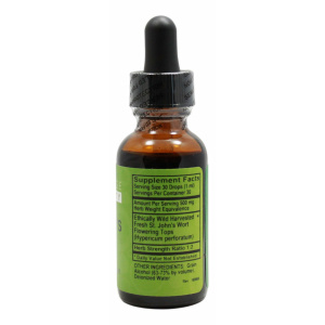 St. John's Wort - 1 oz Liquid - Supplement Facts