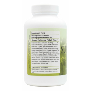 Super Greens - 250 Tablets - Supplement Facts