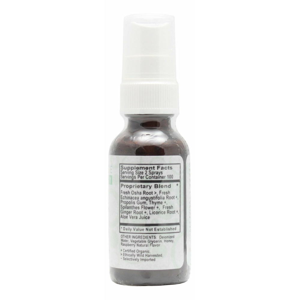 Throat-Ease Spray (Alcohol Free) - 1 oz Liquid - Supplement Facts