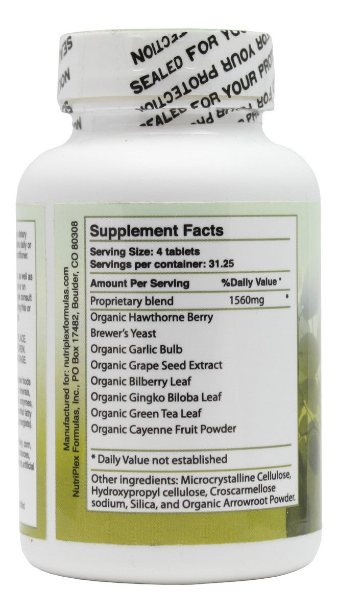 Vascor - 125 Tablets- Supplement Facts