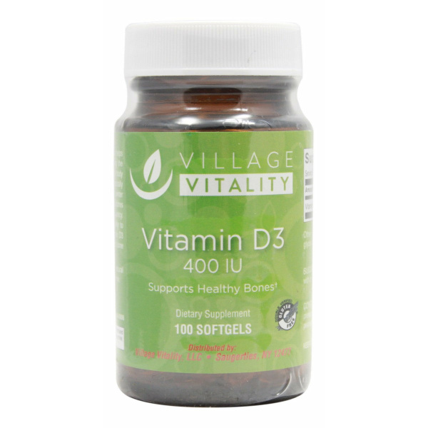 Vitamin D3 400 I.U. - 100 Softgels - Front