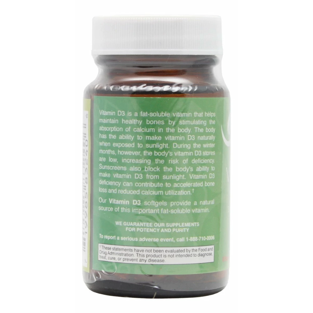 Vitamin D3 400 I.U. - 100 Softgels - Info