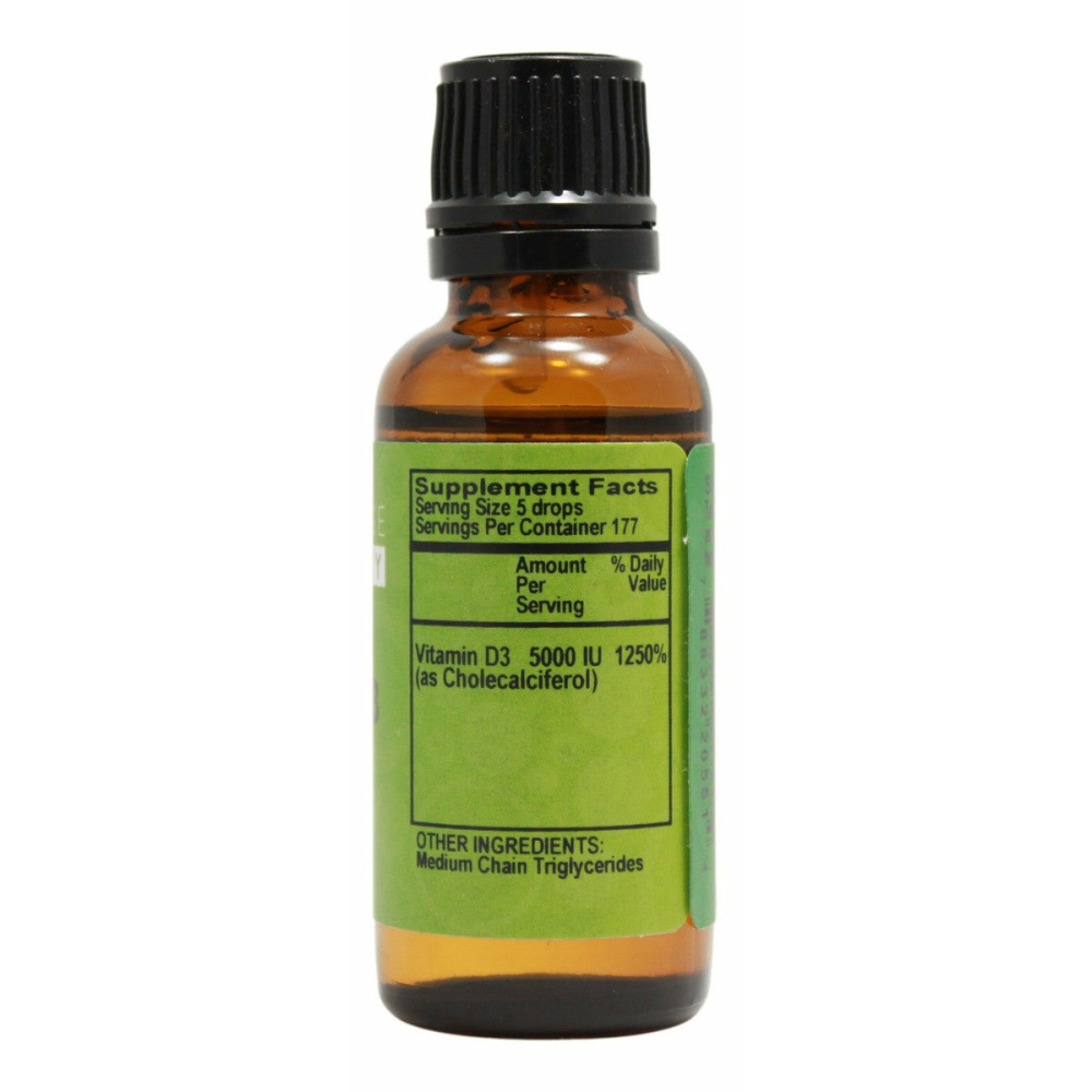 Vitamin D3 5,000 I.U. - 1 oz Liquid - Supplement Facts