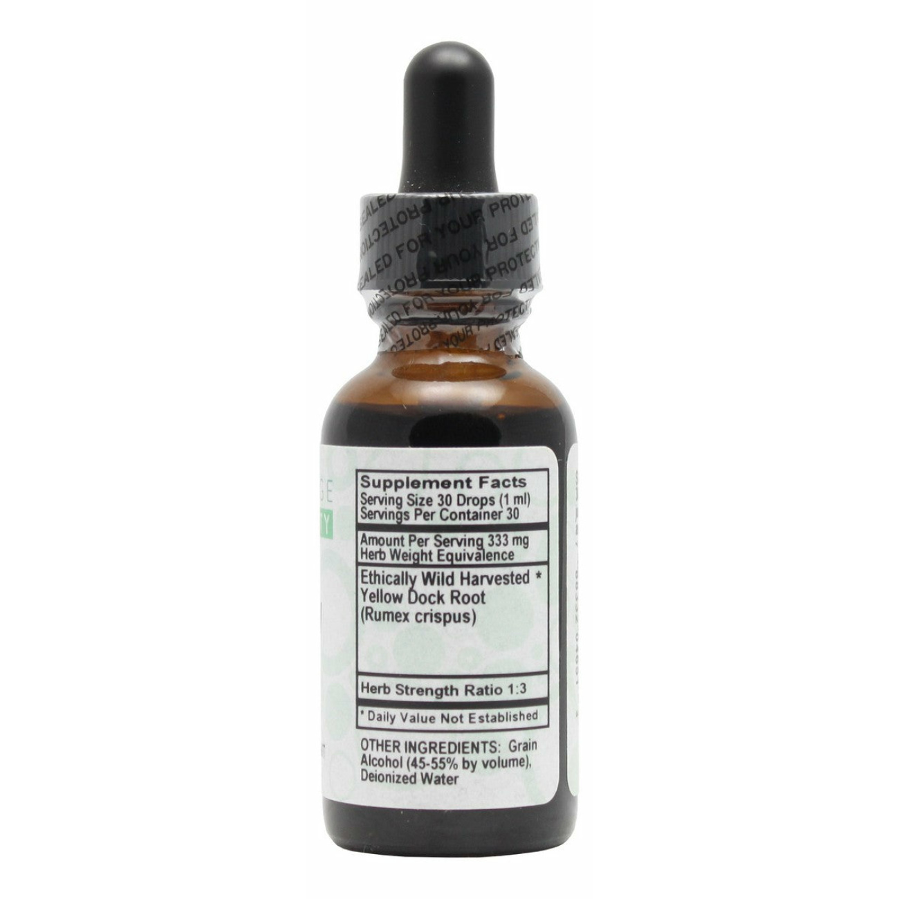 Yellow Dock - 1 oz Liquid - Supplement Facts