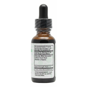Yellow Dock - 1 oz Liquid - Supplement Facts