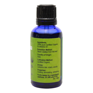 Organic Eucalyptus Essential oil - 1 oz - Supplement Facts