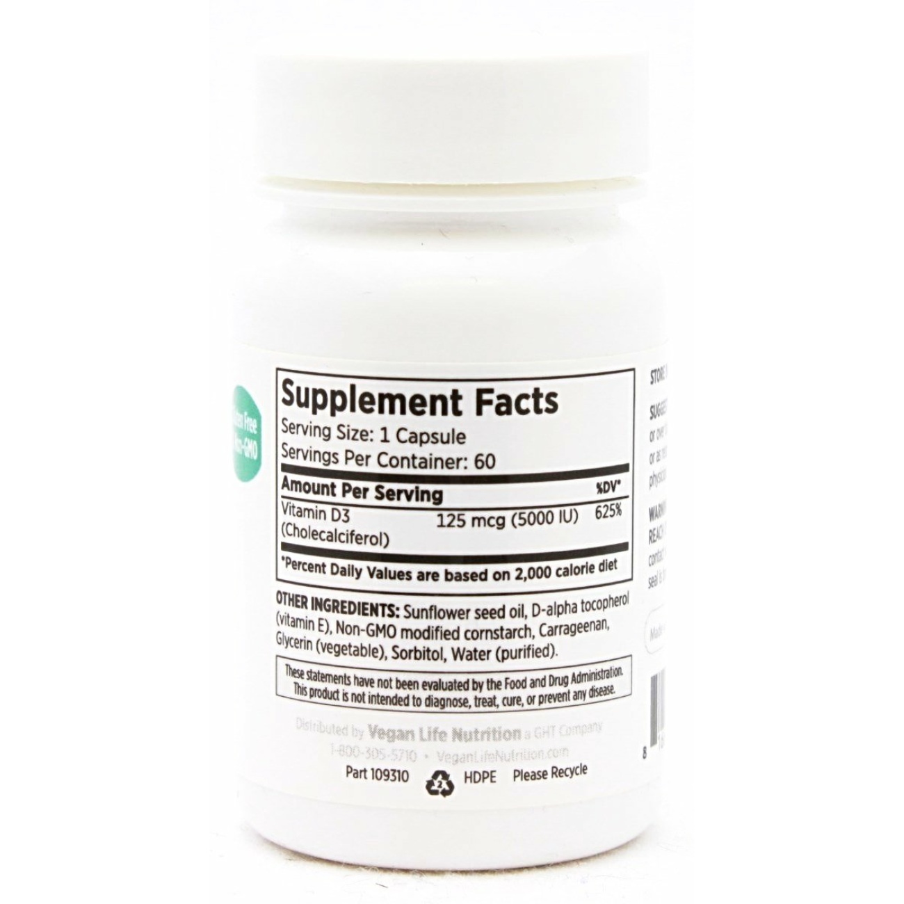 Vegan D3 5000 - 60 softgels